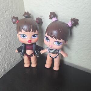 Vintage 2005 Bratz Babyz Twiins Sugar & Spice Phoebe and Roxxi Dolls
